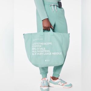 Vintage FIGS Bag, Canvas Tote in Natural Cream — XXL (please read)